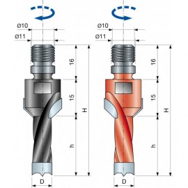 PF08MB GEWINDESCHAFT-HARTMETALLDÜBELBOHRER