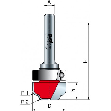 39- Tauchprofilfräser mit Schaft-Anlaufring