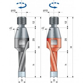 PF09MA GEWINDESCHAFT-HARTMETALLDÜBELBOHRER