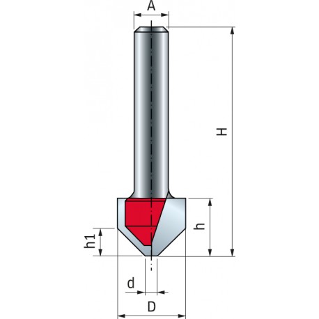 21- V-Nutfräser für ACM-Platen