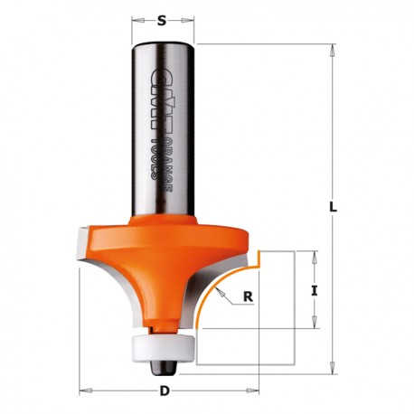 Viertelstabfräser mit Teflon Anlaufring