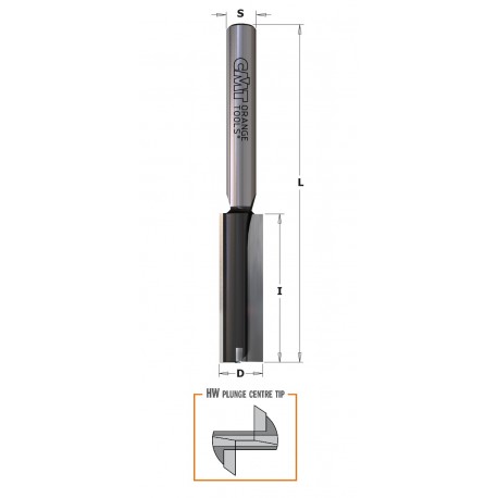 Vollhartmetallnutfräser für Oberfräsen Z:2+1