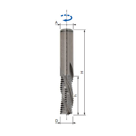 Z3 Roughing Downcut-Negative